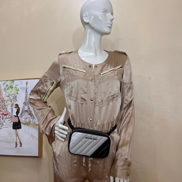 Michael Michael Kors Bags Mkrose Optic White Convertible Quilted Belt Bag NWT - Picture 6 of 16